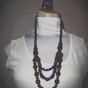 Purple & Brown Necklace